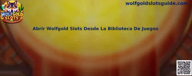 Biblioteca de juegos para localizar Wolfgold Slots y abrir la ficha correspondiente