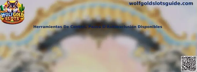 Herramientas de control pausa o autoexclusión disponibles
