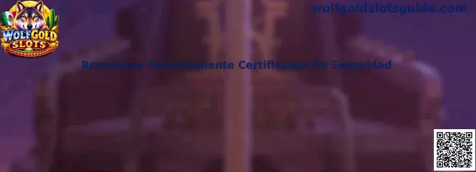 Reconozca correctamente certificados de seguridad en Wolfgold Slots