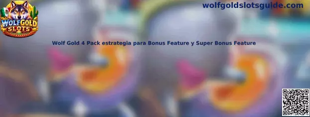 Imagen ilustrativa de Wolf Gold 4 Pack y sus funciones Bonus Feature y Super Bonus Feature