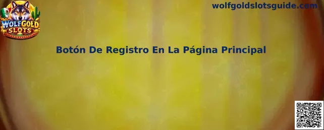 Botón De Registro En La Página Principal de Wolfgold Slots